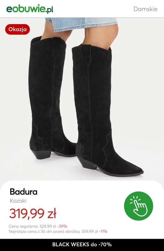 eobuwie.pl - gazetka promocyjna Do -70% KOZAKI damskie - złap okazję! od wtorku 18.11 do czwartku 27.11 - strona 6