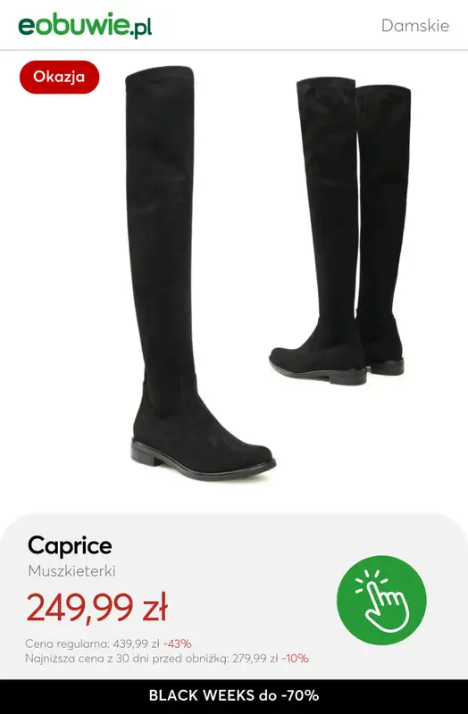 eobuwie.pl - gazetka promocyjna Do -70% KOZAKI damskie - złap okazję! od wtorku 18.11 do czwartku 27.11 - strona 10