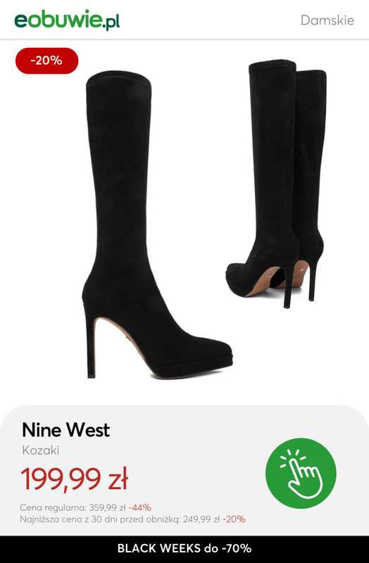 eobuwie.pl - gazetka promocyjna Do -70% KOZAKI damskie - złap okazję! od wtorku 18.11 do czwartku 27.11 - strona 9
