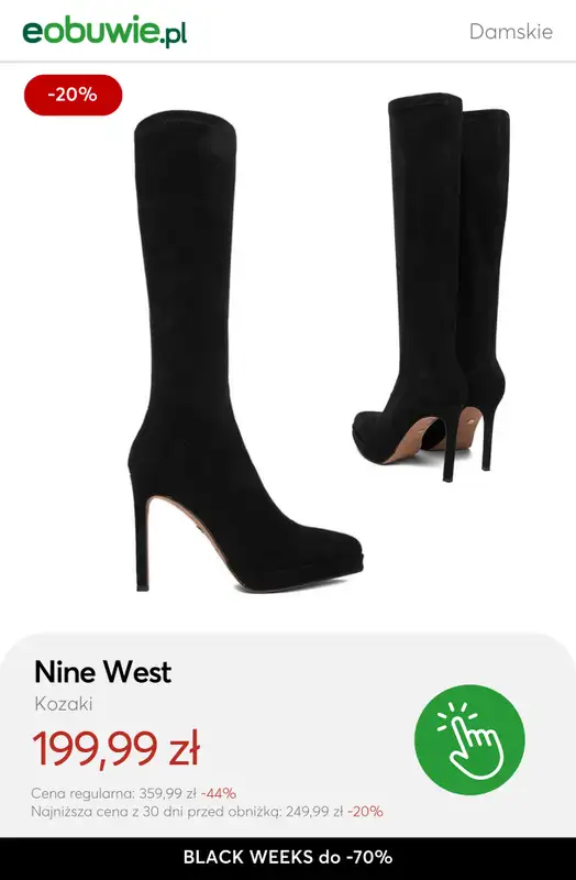 eobuwie.pl - gazetka promocyjna Do -70% KOZAKI damskie - złap okazję! od wtorku 18.11 do czwartku 27.11 - strona 9