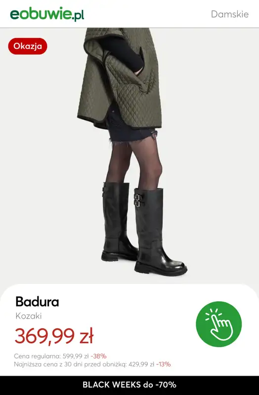 eobuwie.pl - gazetka promocyjna Do -70% KOZAKI damskie - złap okazję! od wtorku 18.11 do czwartku 27.11 - strona 8