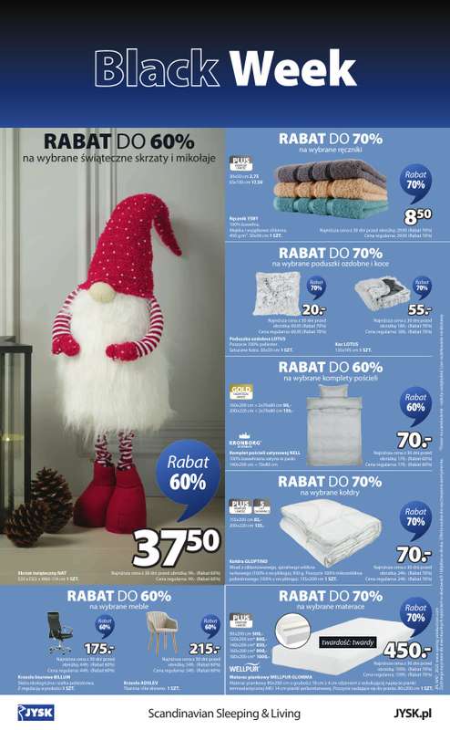 Jysk - gazetka promocyjna Black Week Rabat do 70% od piątku 21.11 do niedzieli 30.11 - strona 16
