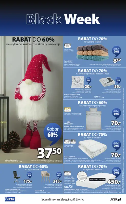 Jysk - gazetka promocyjna Black Week Rabat do 70% od piątku 21.11 do niedzieli 30.11 - strona 16