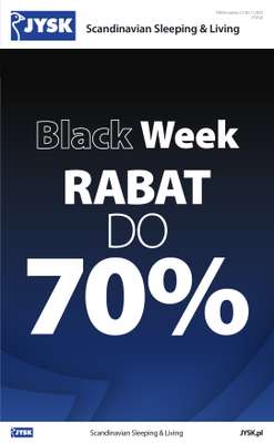 Jysk - gazetka promocyjna Black Week Rabat do 70% od piątku 21.11 do niedzieli 30.11