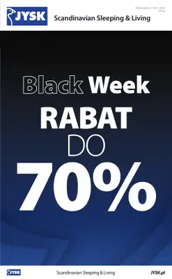 Jysk - gazetka promocyjna Black Week Rabat do 70% od piątku 21.11 do niedzieli 30.11