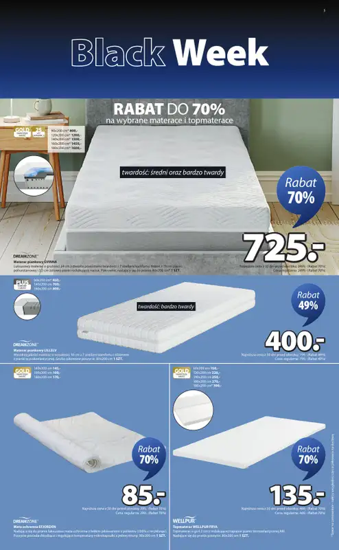 Jysk - gazetka promocyjna Black Week Rabat do 70% od piątku 21.11 do niedzieli 30.11 - strona 5