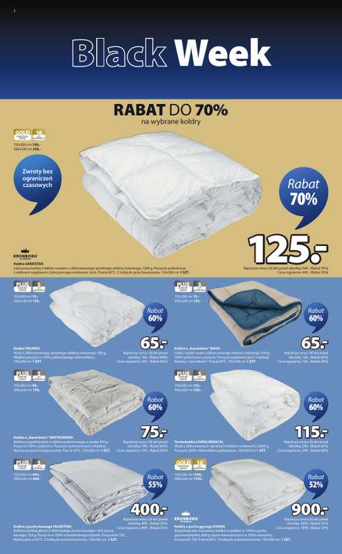 Jysk - gazetka promocyjna Black Week Rabat do 70% od piątku 21.11 do niedzieli 30.11 - strona 2