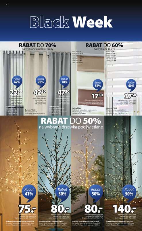 Jysk - gazetka promocyjna Black Week Rabat do 70% od piątku 21.11 do niedzieli 30.11 - strona 10