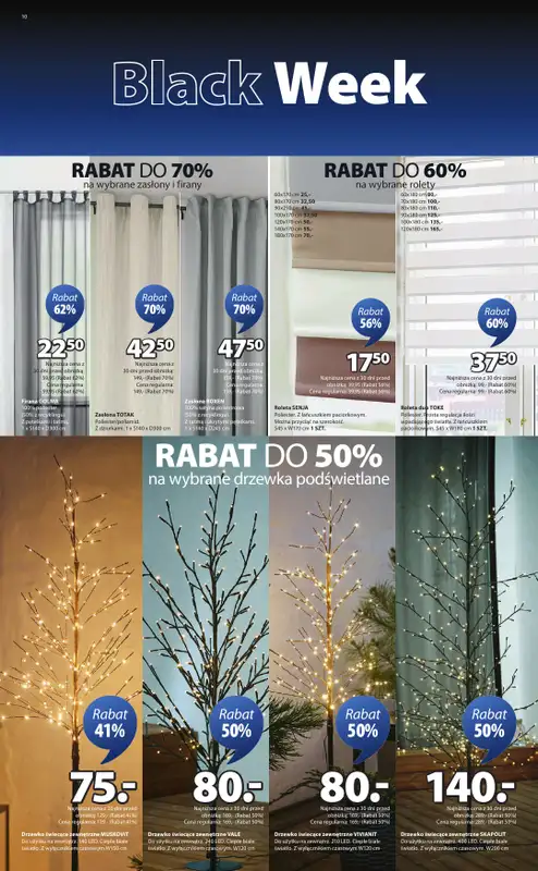 Jysk - gazetka promocyjna Black Week Rabat do 70% od piątku 21.11 do niedzieli 30.11 - strona 10