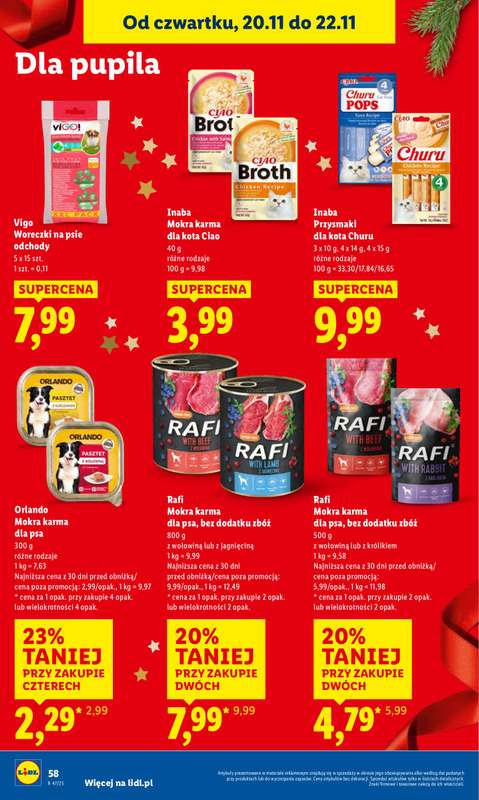 Lidl - gazetka promocyjna Oferta od czwartku od czwartku 20.11 do soboty 22.11 - strona 62