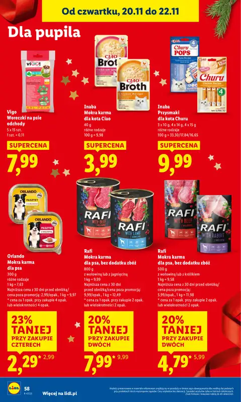 Lidl - gazetka promocyjna Oferta od czwartku od czwartku 20.11 do soboty 22.11 - strona 62