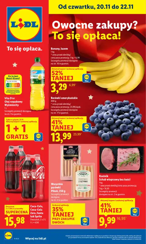 Lidl - gazetka promocyjna Oferta od czwartku od czwartku 20.11 do soboty 22.11
