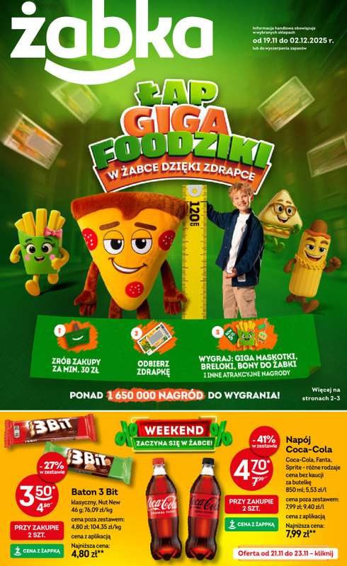 Żabka - gazetka promocyjna Gazetka od środy 19.11 do wtorku 02.12