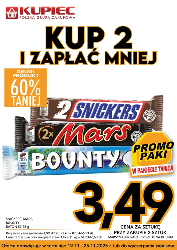 Kupiec - gazetka promocyjna Promopaki od środy 19.11 do wtorku 25.11 - strona 11