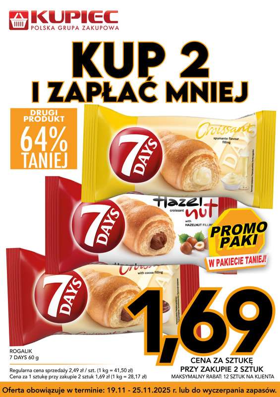 Kupiec - gazetka promocyjna Promopaki od środy 19.11 do wtorku 25.11