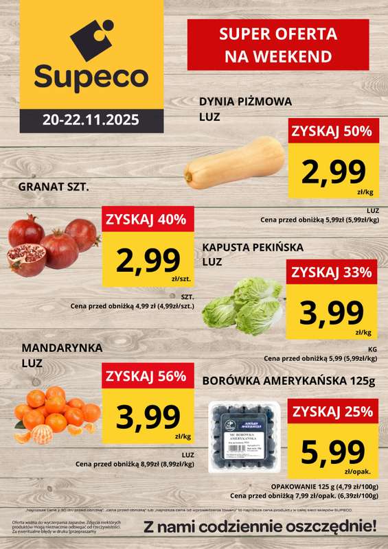 Supeco - gazetka promocyjna Super oferta na Weekend od czwartku 20.11 do soboty 22.11