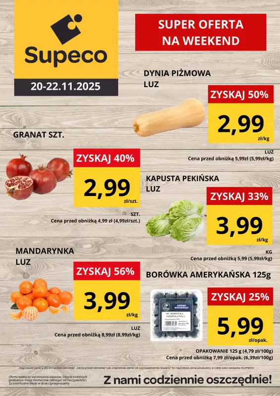 Supeco - gazetka promocyjna Super oferta na Weekend od czwartku 20.11 do soboty 22.11