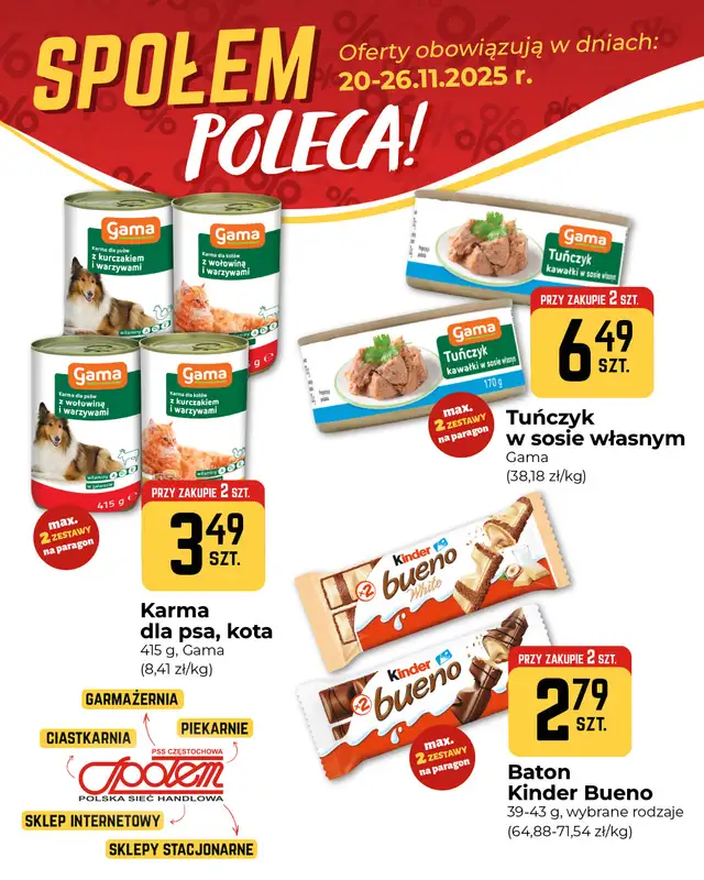 Społem Częstochowa - gazetka promocyjna Plakaty promocyjne od czwartku 20.11 do środy 26.11 - strona 3