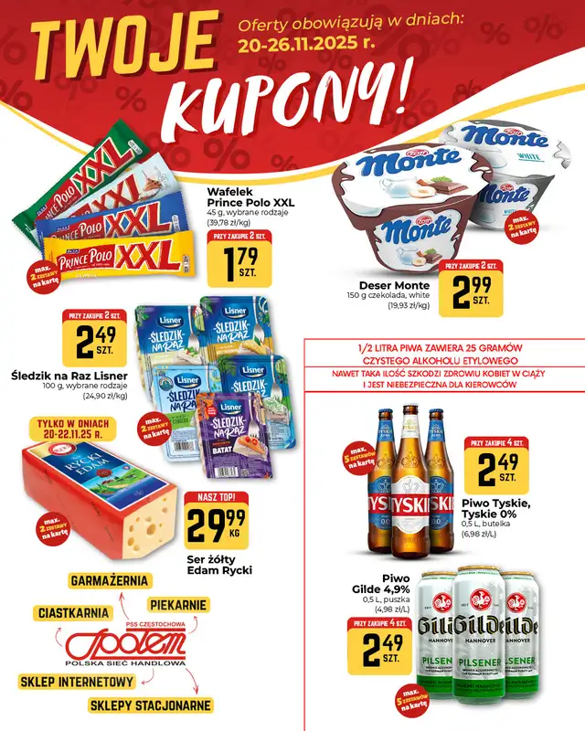 Społem Częstochowa - gazetka promocyjna Plakaty promocyjne od czwartku 20.11 do środy 26.11 - strona 2