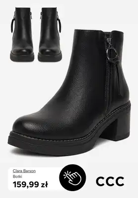 CCC - gazetka promocyjna Botki na obcasie w super cenach! od środy 19.11  - strona 10