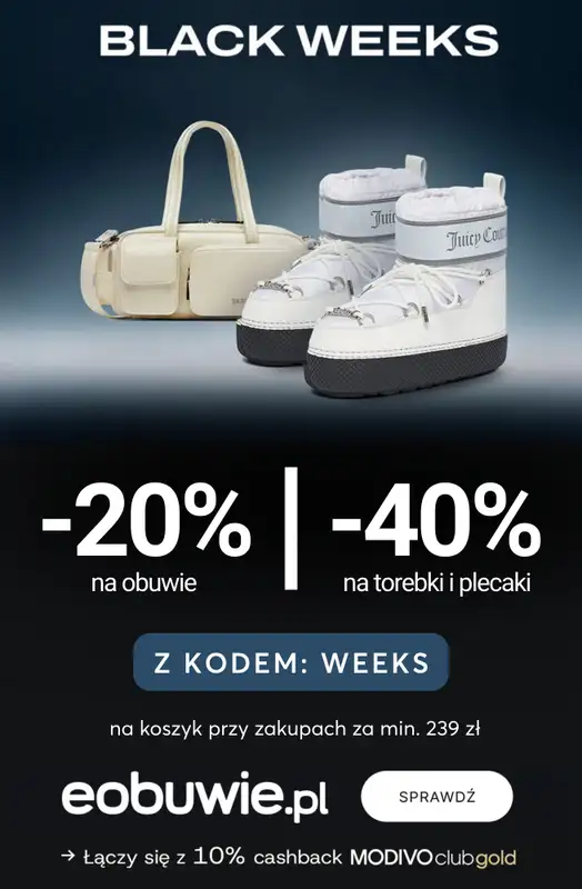 eobuwie.pl - gazetka promocyjna -20% obuwie & -40% torebki i plecaki od 239 zł od środy 19.11 do czwartku 27.11