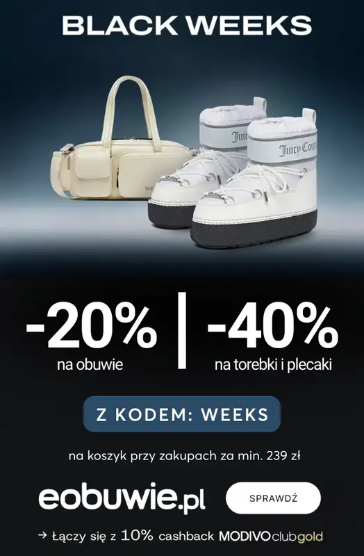 eobuwie.pl - gazetka promocyjna -20% obuwie & -40% torebki i plecaki od 239 zł od środy 19.11 do czwartku 27.11