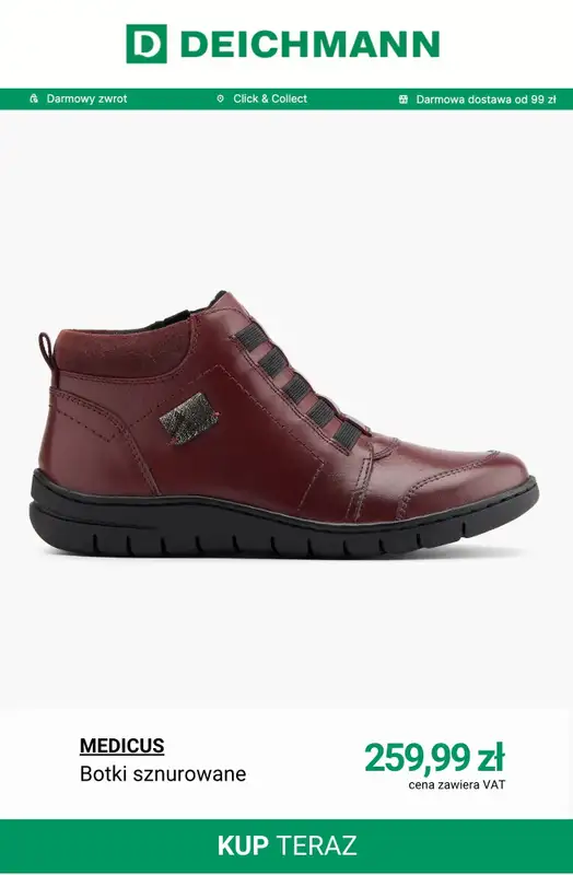 Deichmann - gazetka promocyjna Botki zimowe i śniegowce damskie od środy 19.11  - strona 14