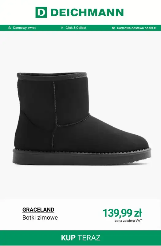 Deichmann - gazetka promocyjna Botki zimowe i śniegowce damskie od środy 19.11  - strona 11