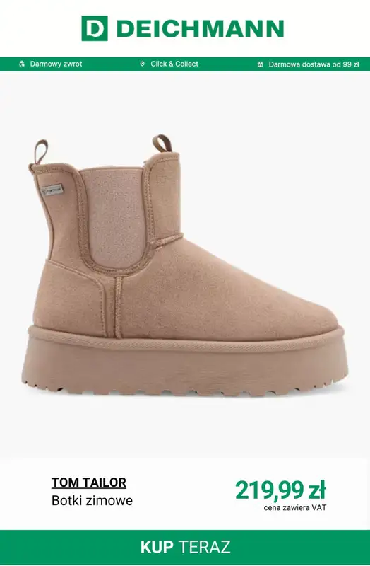 Deichmann - gazetka promocyjna Botki zimowe i śniegowce damskie od środy 19.11  - strona 8