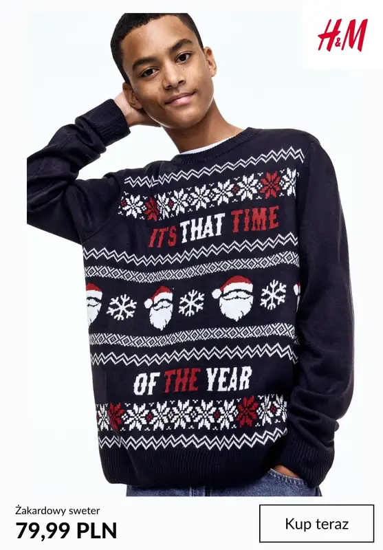 H&M - gazetka promocyjna Świąteczne swetry dziecięce od środy 19.11  - strona 7