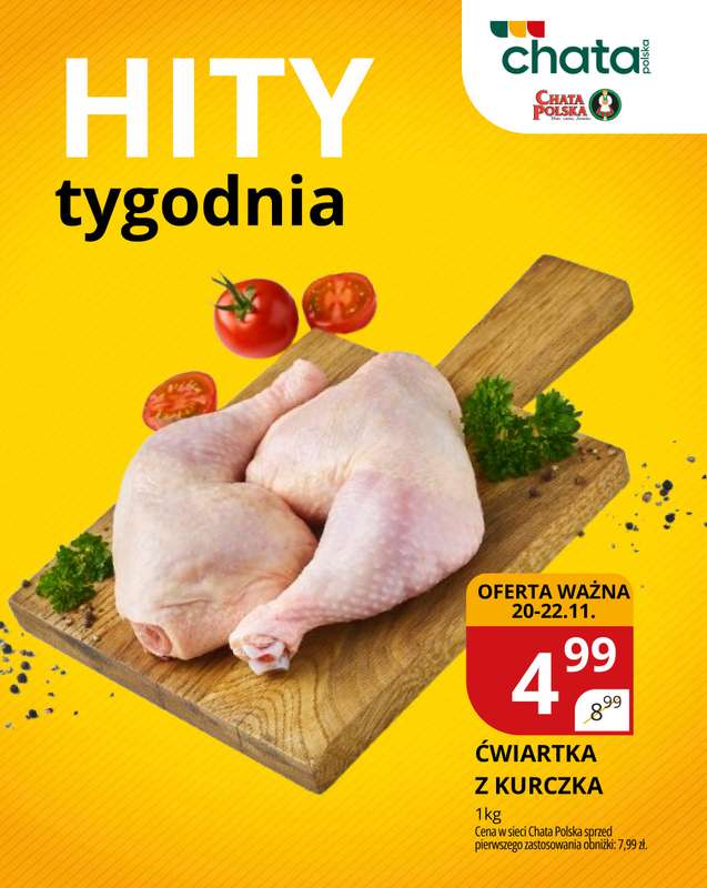 Chata Polska - gazetka promocyjna Hity tygodnia od czwartku 20.11 do soboty 22.11