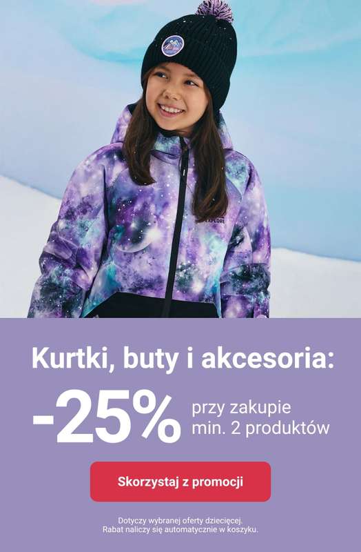 Smyk - gazetka promocyjna Kurtki, buty i akcesoria: -25% przy zakupie min. 2 szt. od środy 19.11 do czwartku 20.11