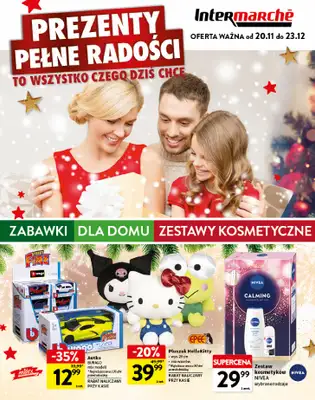 Intermarche - gazetka promocyjna Prezenty pełne radości od czwartku 20.11 do wtorku 23.12