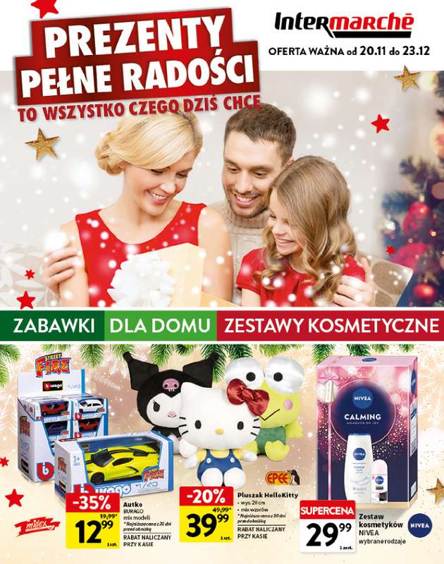 Intermarche - gazetka promocyjna Prezenty pełne radości od czwartku 20.11 do wtorku 23.12