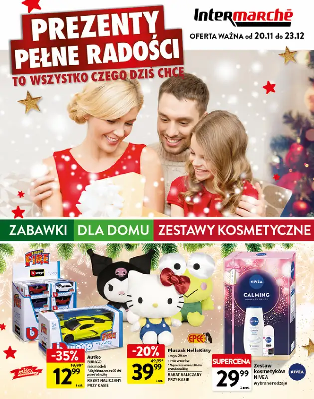 Intermarche - gazetka promocyjna Prezenty pełne radości od czwartku 20.11 do wtorku 23.12