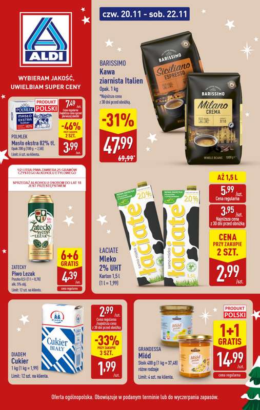 Aldi - gazetka promocyjna Super weekend w Aldi! od czwartku 20.11 do soboty 22.11