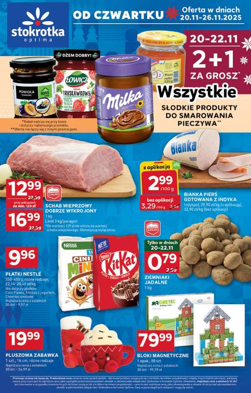 Stokrotka - gazetka promocyjna Gazetka Optima od czwartku 20.11 do środy 26.11
