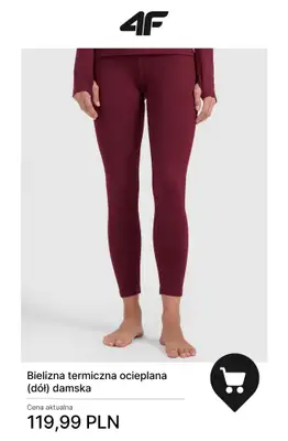 4F - gazetka promocyjna Polary i bielizna termiczna – maksymalne ciepło na zimę od środy 19.11  - strona 4