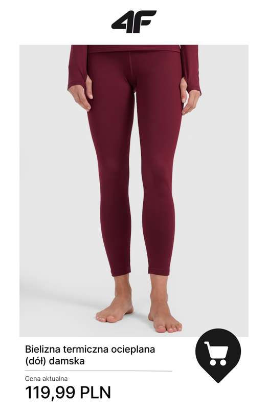 4F - gazetka promocyjna Polary i bielizna termiczna – maksymalne ciepło na zimę od środy 19.11  - strona 4