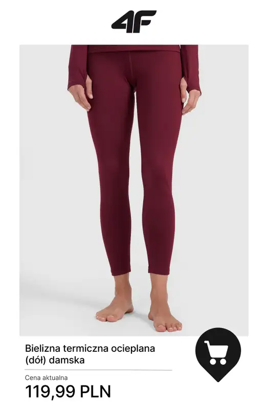 4F - gazetka promocyjna Polary i bielizna termiczna – maksymalne ciepło na zimę od środy 19.11  - strona 4