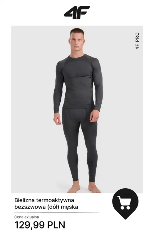 4F - gazetka promocyjna Polary i bielizna termiczna – maksymalne ciepło na zimę od środy 19.11  - strona 15