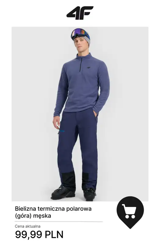 4F - gazetka promocyjna Polary i bielizna termiczna – maksymalne ciepło na zimę od środy 19.11  - strona 13