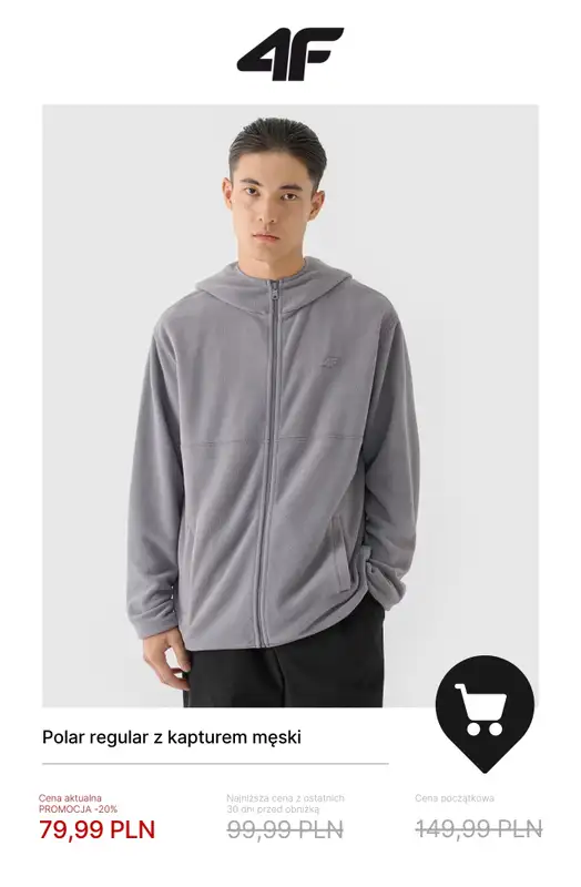 4F - gazetka promocyjna Polary i bielizna termiczna – maksymalne ciepło na zimę od środy 19.11  - strona 12