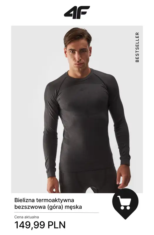 4F - gazetka promocyjna Polary i bielizna termiczna – maksymalne ciepło na zimę od środy 19.11  - strona 14
