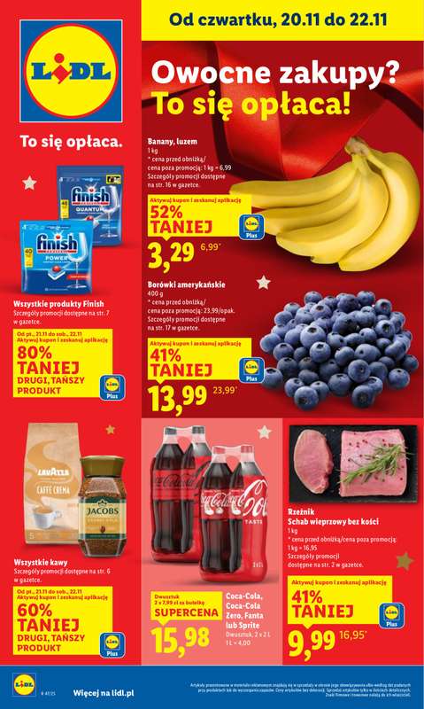 Lidl - gazetka promocyjna Oferta od czwartku od czwartku 20.11 do soboty 22.11