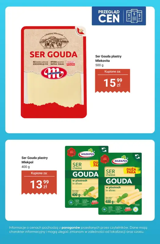 Dino - gazetka promocyjna Nabiał - przegląd cen od czwartku 20.11 do środy 26.11 - strona 16