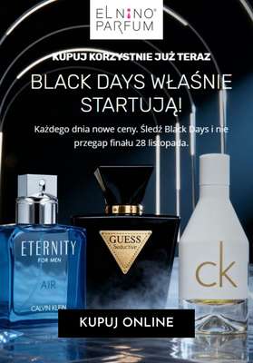 BLACK FRIDAY - gazetka promocyjna Elnino-Parfum | Perfumy na Black Friday od środy 19.11 