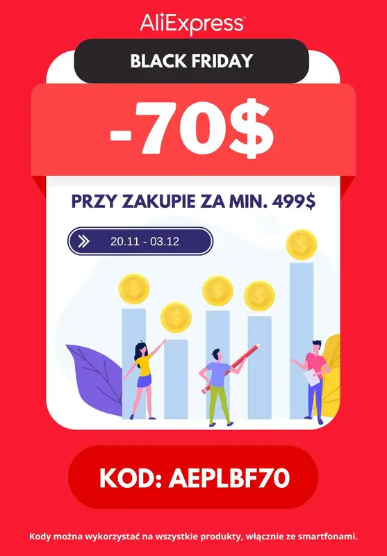 BLACK FRIDAY - gazetka promocyjna Aliexpress | Do -80% na Black Friday od czwartku 20.11 do środy 03.12 - strona 6