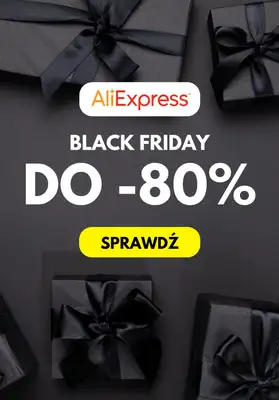 BLACK FRIDAY - gazetka promocyjna Aliexpress | Do -80% na Black Friday od czwartku 20.11 do środy 03.12