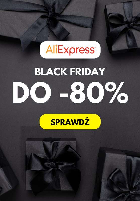 BLACK FRIDAY - gazetka promocyjna Aliexpress | Do -80% na Black Friday od czwartku 20.11 do środy 03.12